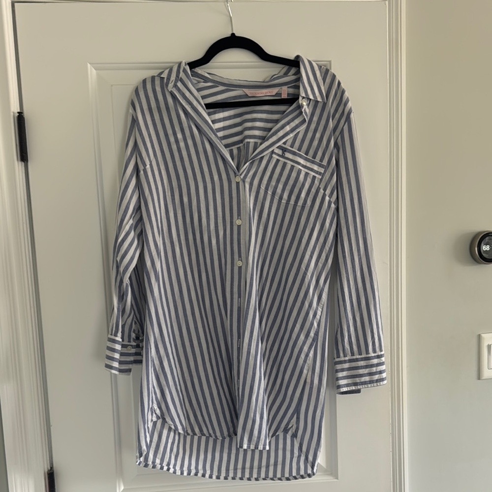 Victoria's Secret Navy and White Striped Shirt